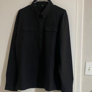 Men's Black Public Rec Button Down Shirt